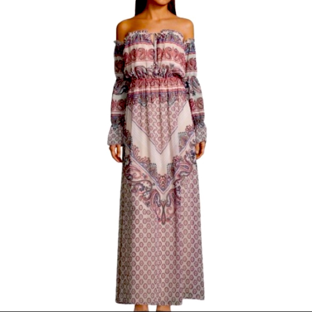Boho Off The Shoulder Maxi Dress